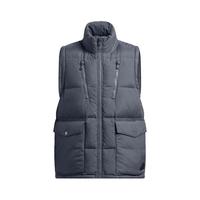 安德玛(UNDERARMOUR)秋冬Limitless男子简约训练运动羽绒马甲1385862 暴雨灰044 L