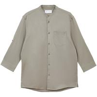 杰克琼斯 杰克·琼斯（JACK&JONES）夏直筒版型立领七分袖简约潮舒适男士休闲衬衫男装224231001 E02 鼠尾草色 常规 180/100A/L