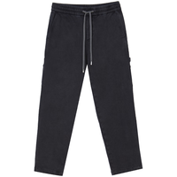 杰克·琼斯（JACK&JONES）衣服男装卫裤男直筒工装裤纯棉休闲运动裤宽松百搭男裤潮流裤子 黑色E41 常规 185/88A/XLR