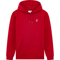 乐卡克（Le coq sportif）法国公鸡新年双旦款男女款2023三色系列运动加绒休闲带帽卫衣 电光红/RAR S