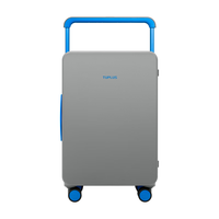 途加TUPLUS 24英寸拉杆箱ABS+PC密码锁旅行箱万向双排轮行李箱 冷灰蓝