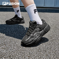 FILAFUSION斐乐潮牌跑步鞋女鞋轻便缓震潮流运动鞋FLASH 黑-BK 3