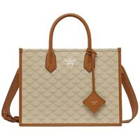 【夏季】MCM HIMMEL中号托特包单肩手提包女包棕色