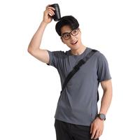 SANFO PLUS户外轻锋速干T恤短袖圆领夏透气户外运动训练作战衫吸湿排汗 烟灰 L