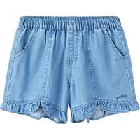 YeeHoO英氏儿童裤子夏季女宝休闲牛仔裤透气宽松短裤2025女童裤子 中牛仔蓝 90 cm