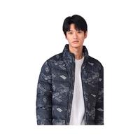TANBOER 坦博尔 羽绒服男2022年秋冬保暖透气休闲百搭抗静电厚款外套TF336307 星际黑 180/96A