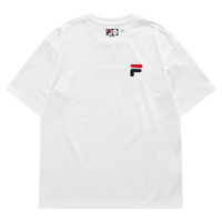 FILA FUSION斐乐官方情侣短袖T恤男女2021年夏季潮流肤圆领多色上衣男女 T11U126110F 标准白-WT 175/96A/L