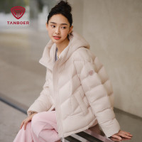 保暖服饰、今日必买：坦博尔 90%绒 oversized短款连帽羽绒服 4色可选  TB5330278D