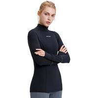 HOTSUIT后秀运动T恤女2020秋季长款卫衣休闲圆领透气时尚修身上衣 矿物黑 S