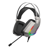 达尔优 7.1声道 游戏耳机 线控 单指向麦克风  有线充电 灰