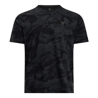 安德玛（UNDERARMOUR）春夏Project Rock强森男子印花运动休闲短袖T恤1389898 黑色001 2XL