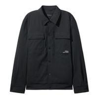 Cabbeen 卡宾 90白鸭绒羽绒服薄款冬字母刺绣保暖外套肌理B 煤黑色01 50/175/L