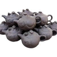 雅豪颖紫砂壶茶壶宜兴紫砂一厂八九十年代老壶鱼化龙紫砂壶全品原矿紫砂 精品范鹏轩子冶石瓢160毫升