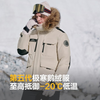 波司登 极寒系列 90%鹅绒700+蓬 连帽大毛领派克羽绒服 B40142317