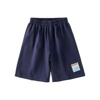 棉花堂(cottontown)棉花堂儿童针织五分裤宝宝夏装童装女童短裤男童五分裤夏季薄裤子 藏青 90