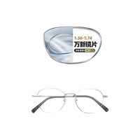 潮库万新变色超薄防蓝光镜片 高品质树脂近视镜片合集 2016-银 1.67万新防蓝光0-1000°