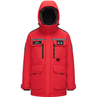 波司登（BOSIDENG）极地极寒鹅绒羽绒服新年红男女毛领加厚保暖外套B40142380J 新年红1215 M 165/88A