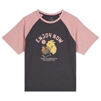 hotwind 热风 2023年夏季新款女士复古印花插肩袖T恤卡通休闲宽松显瘦短袖