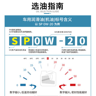 统一润滑油 欧系SP级全合成机油 0W-20 4L*2桶