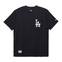 NEW ERA 纽亦华 2023新款短袖t恤MLB腰果花男女同款情侣印花圆领衫 13546479-黑色 LA L