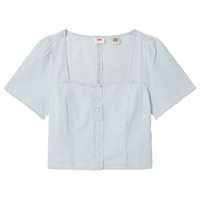 Levi's【商场同款】李维斯24夏季新款女士复古时尚方领牛仔短上衣
