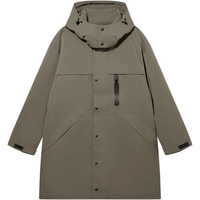 GXG男装 【三防/蓄热】户外工装长款羽绒服男保暖通勤外套24冬 深棕色 165/S