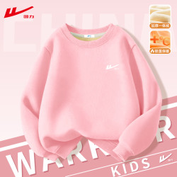 WARRIOR 回力 儿童卫衣男童加绒冬款保暖衣女童2025新款加厚一体绒打底内搭