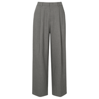 诗凡黎灰色直筒西装休闲裤2024春小个子黑色垂坠感长裤女