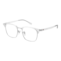  FILA/斐乐 防蓝光 男士近视眼镜 1.67防蓝光镜片  VFI899F-0075透明银电商专色 配1.67防蓝光0-800度