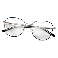 依视路(ESSILOR) 商务男镜架时尚镜框女配依视路镜片光学近视眼镜网上配镜 金属-全框-2025GD-金色 镜框+依视路A4防蓝光1.74定制片