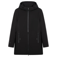 才子（TRIES）才子男长款羽绒服 24冬季休闲防风保暖连帽加厚夹克风衣外套 黑色 L (170/88A)