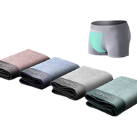 CabraKalani男士内裤男莫代尔运动四角平角宽松大码男生中腰冰丝男式裤头裤衩 A7CK品牌专柜无痕棕绿蓝粉莫代尔 L(90-110斤)