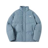 Eptison水洗牛仔立领羽绒服冬季潮牌男女休闲百搭保暖外套