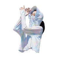 翊尚美防晒衣女2025夏季防紫外线时尚骑行防晒服连帽遮阳短外套 爱丽丝蓝 【升级可拆卸黑胶帽檐】 均码 【适合80-140斤】