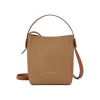 稻草人（MEXICAN）包包女包2024时尚手提包简约通勤水桶包百搭斜挎包女 棕色-牛皮版