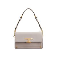 TOD'S 托德斯 TIMELESS 经典系列 女士牛皮革单肩包 XBWTSIN0100ROR-11 灰色 迷你