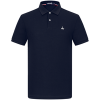 Navigare意大利小帆船短袖POLO衫男士薄款透气夏装弹力速干休闲宽松体恤衫 藏青 XL /52