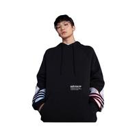 adidas 阿迪达斯 毛圈布运动连帽卫衣套头衫男装阿迪达斯官方三叶草GN3570 黑色
