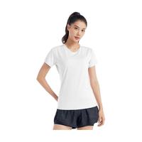 迪卡侬运动速干衣女夏季跑步T恤瑜伽短袖半袖上衣WSLS2 白色-升级款 S