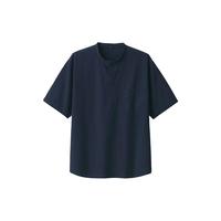無印良品 MUJI（無印良品 ）凉感 亨利领短袖T恤 藏青色 M 