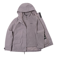 Jack Wolfskin/狼爪官方冲锋衣女秋冬新品防风透气不易沾水风衣冲锋衣外套1112271 1112271-6000/黑色中长款 M 170/92A