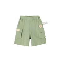 PawinPaw卡通小熊童装2024年夏季男宝宝工装五分裤儿童短裤 Green绿色/40（批次不同） 90 cm
