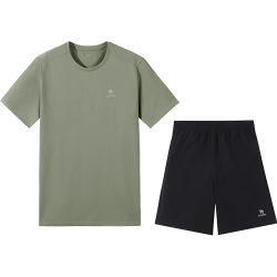 骆驼 运动套装男夏季2025吸汗透气服运动服套装男