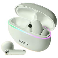  SOAIY/索爱 蓝牙5.4 蓝牙耳机  有线充电 旷野绿