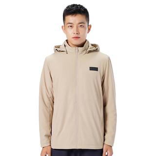 探拓（TECTOP）弹力外套户外棉服男秋冬保暖舒适风衣休闲外套 男款沙卡其 2XL