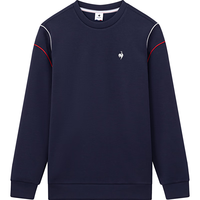 乐卡克 法国公鸡男款2024春季三色系列圆领卫衣L241MCNA2019 藏青色/D01 M