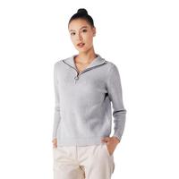 迪卡侬半拉链高龄毛衣秋冬保暖套头衫运动长袖-4896257 薄暮灰 M