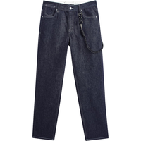 GXG 男装 商场同款深蓝色修身牛仔裤 2024年春季GFX10501901 深蓝色 165/S