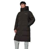 【户外运动】2023反光条纹长款羽绒服男连帽加厚宽松外套