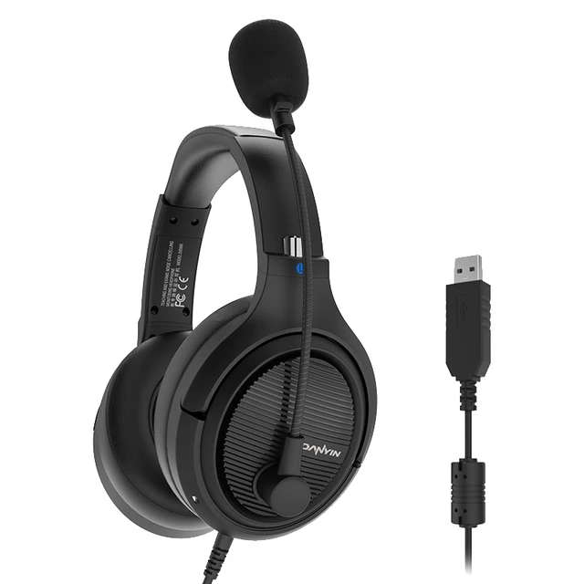  danyin/电音 D6000 主动降噪 头戴式耳机 话筒  USB供电 黑色 USB